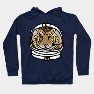 Tiger Astronaut Funny Animals in Space Hoodie